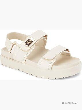 EVA and Artificial Leather Platform Sandals with Arch Support